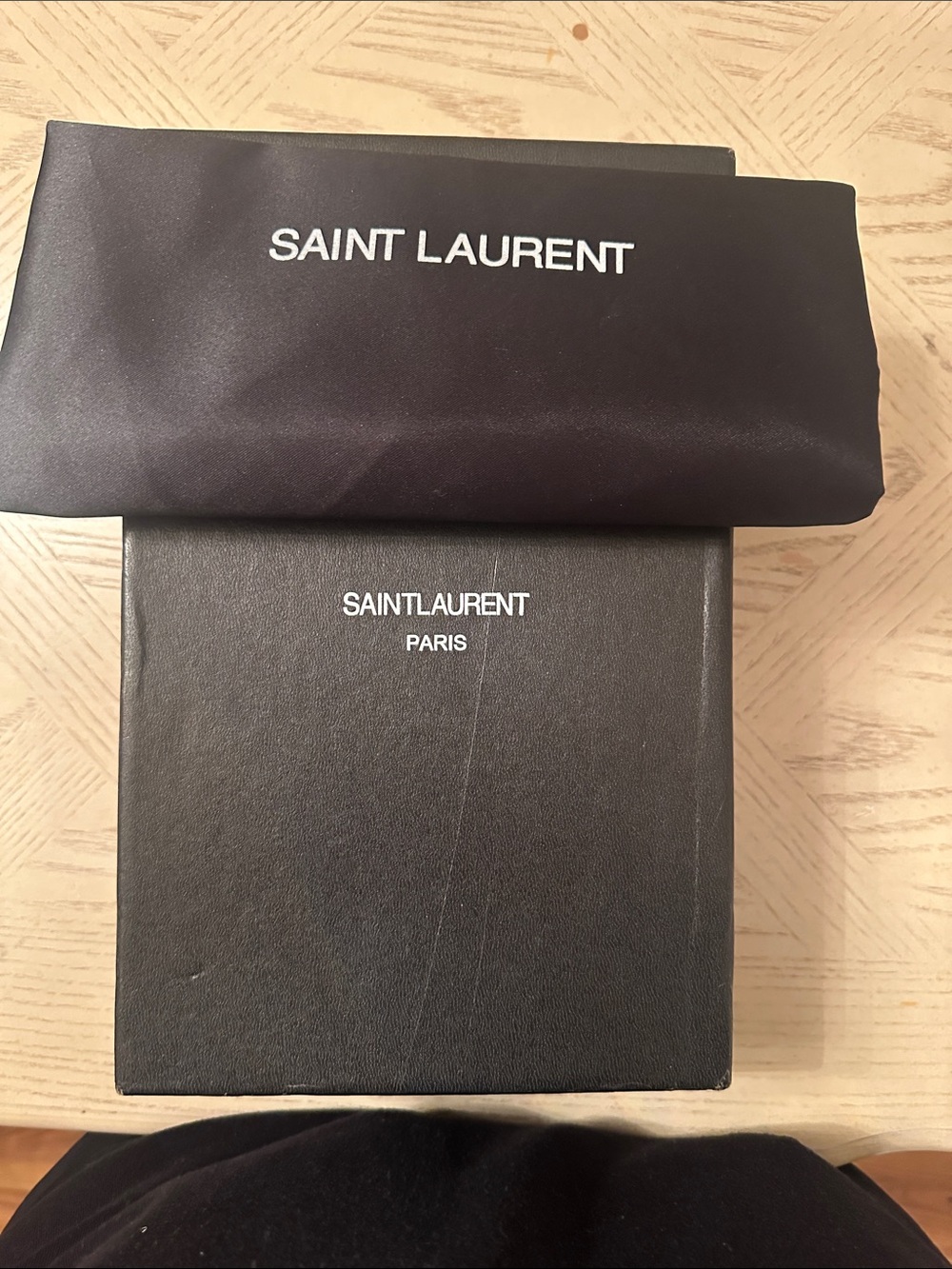 Elegant stylish Black Espadrilles with Gold YSL Logo - Picture 7 of 8